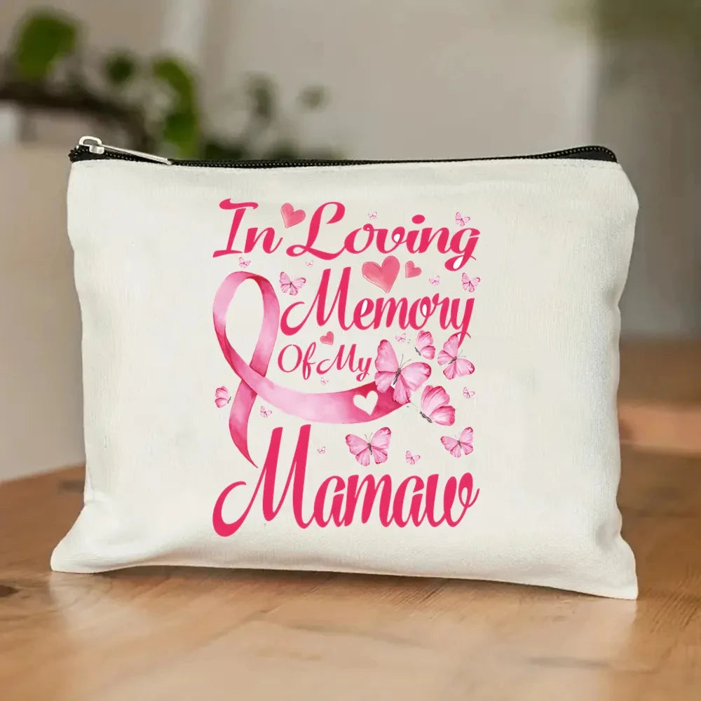 the TOTER - Pink Breast Cancer Awareness Printed Tote Women's Fashion