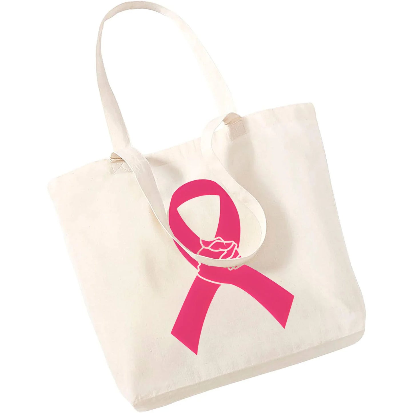 the TOTE - Breast Cancer Awareness Reusable Shopping Bag Large Top Handle Handbags