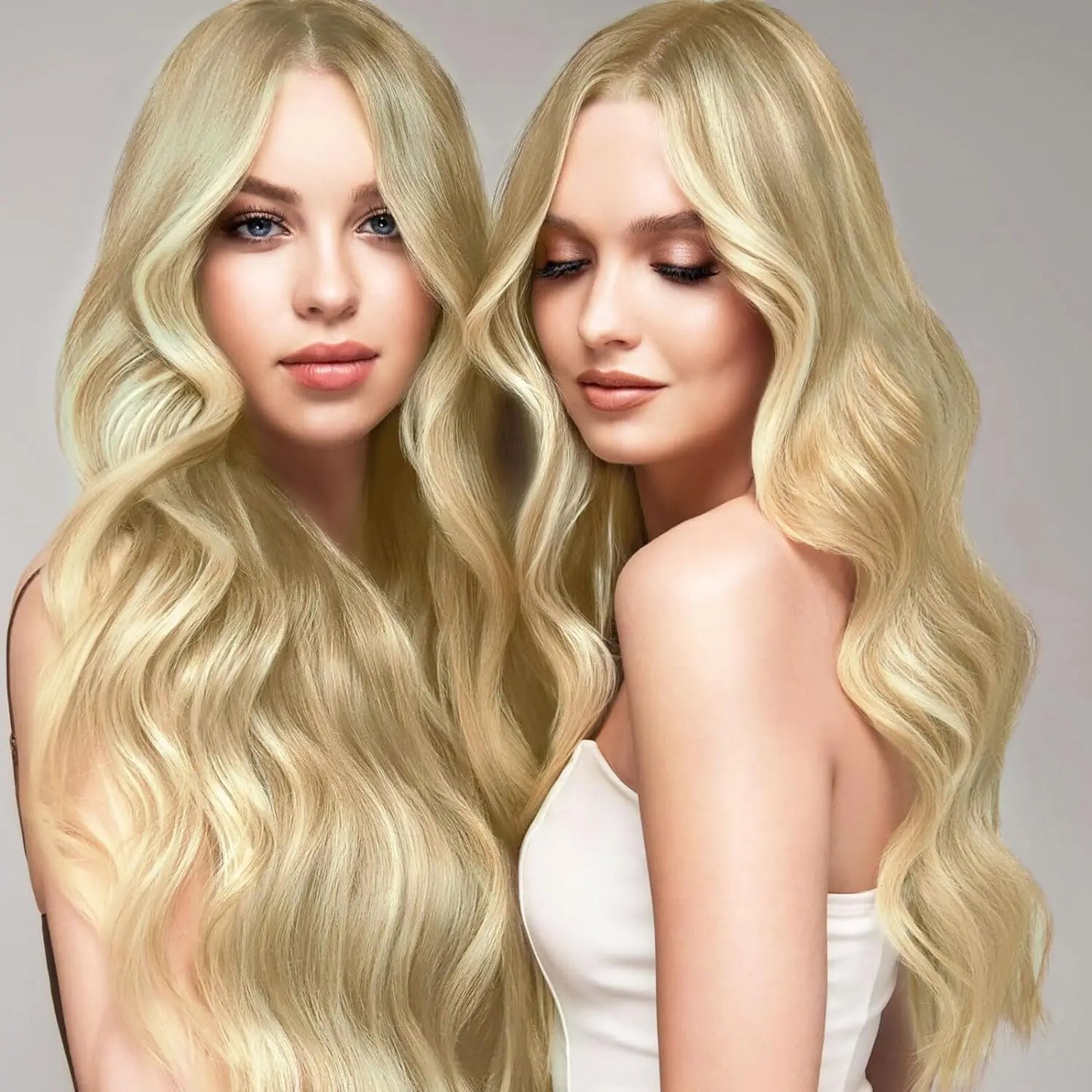 the BARBIE - Women's Synthetic Black Blonde Long Curly Wig, 27-Inch-Long Curly Wig, Women's Fancy Dress Wig, Glamorous Synthetic Hair Wig