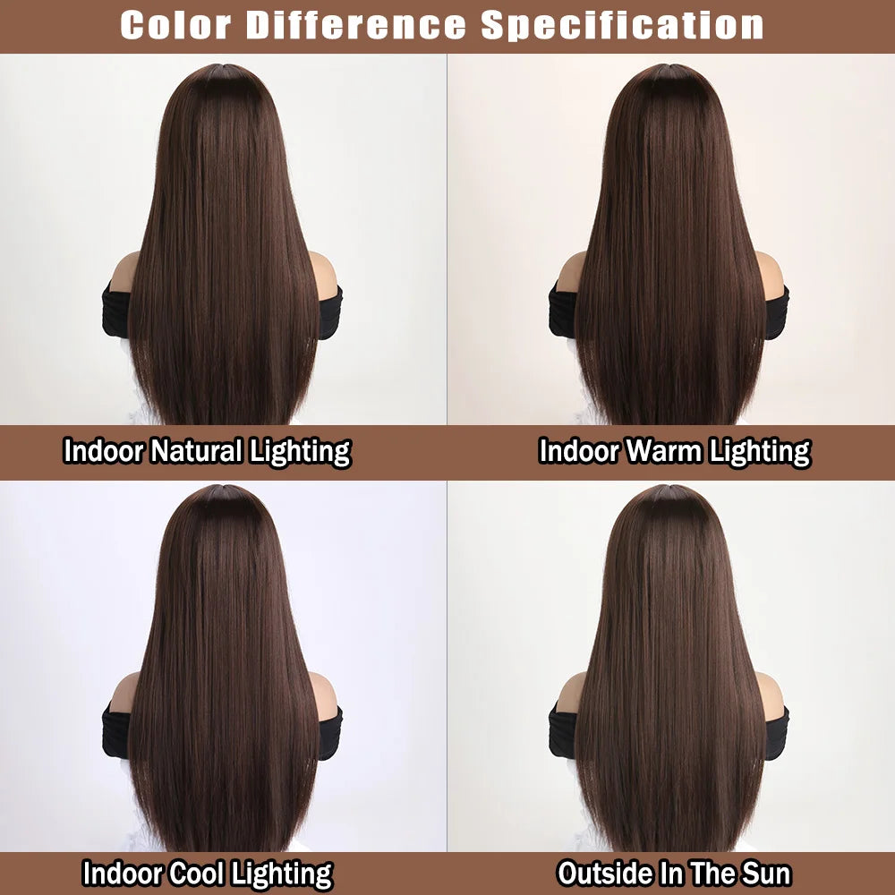 the GABRIELLE - 26Inch Color Wig, Long Straight Synthetic Wig for Women, Fashion Wig for for Daily Halloween Costume Party Cosplay 