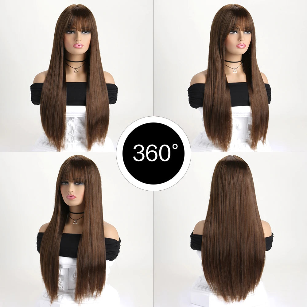 the GABRIELLE - 26Inch Color Wig, Long Straight Synthetic Wig for Women, Fashion Wig for for Daily Halloween Costume Party Cosplay 