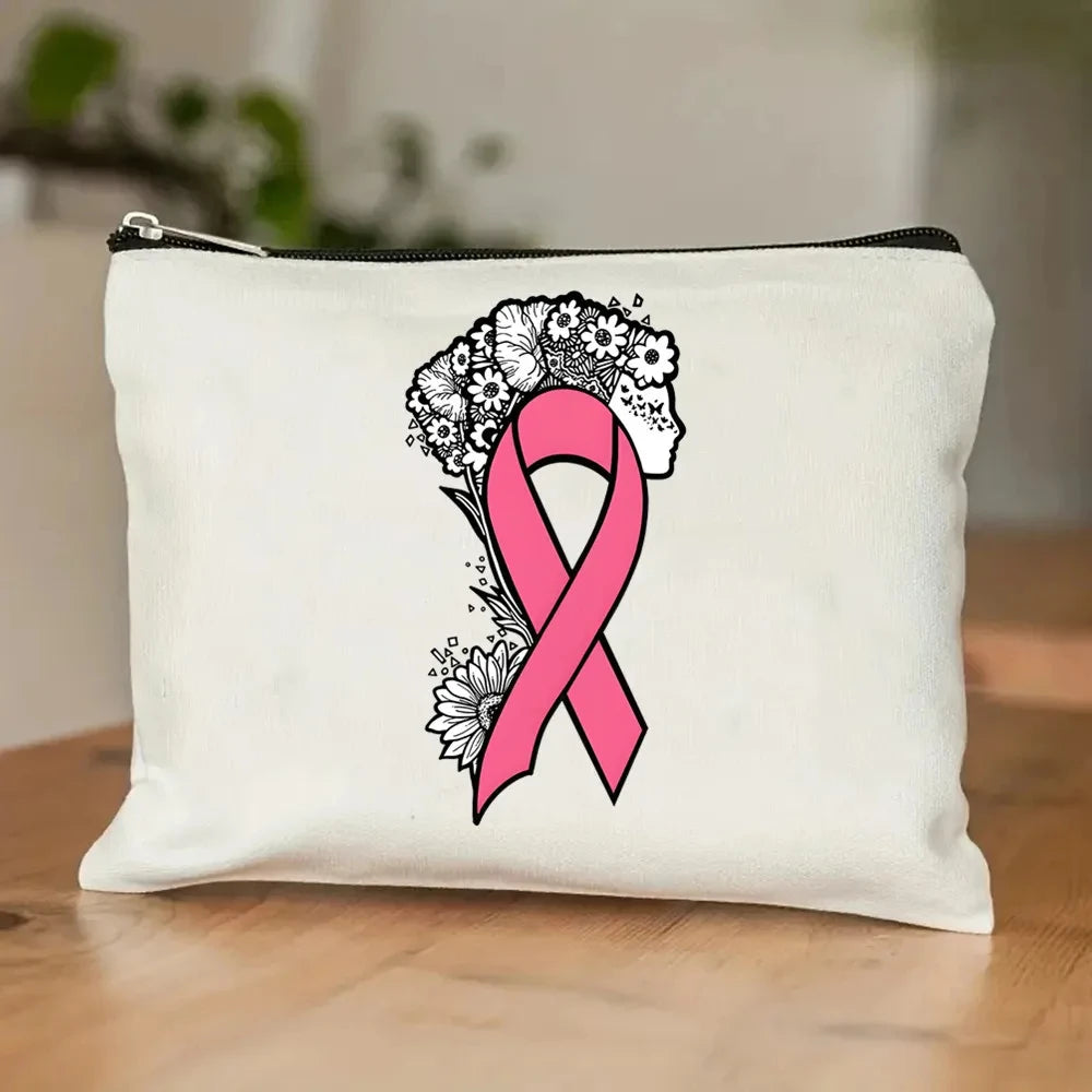the TOTER - Pink Breast Cancer Awareness Printed Tote Women's Fashion