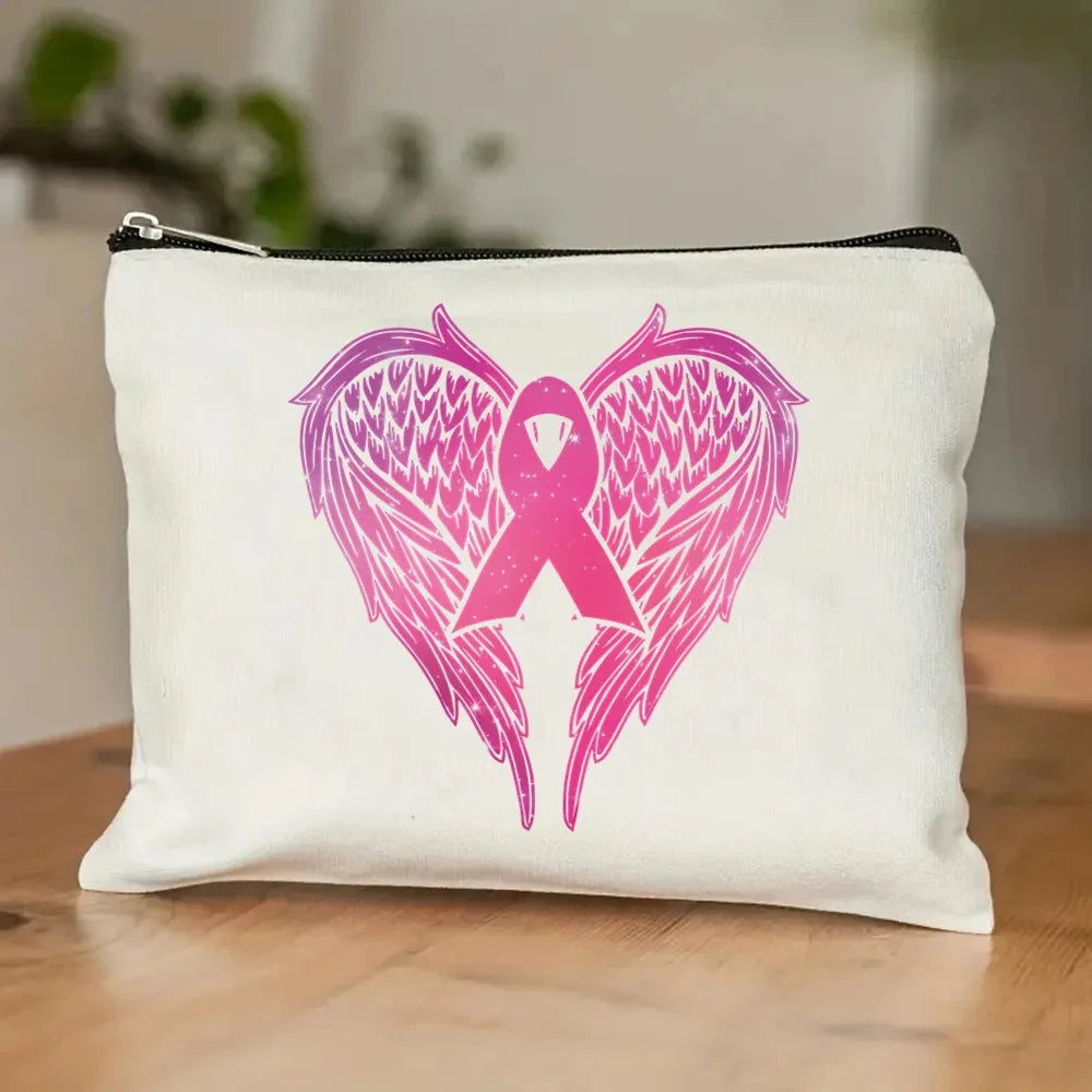 the TOTER - Pink Breast Cancer Awareness Printed Tote Women's Fashion