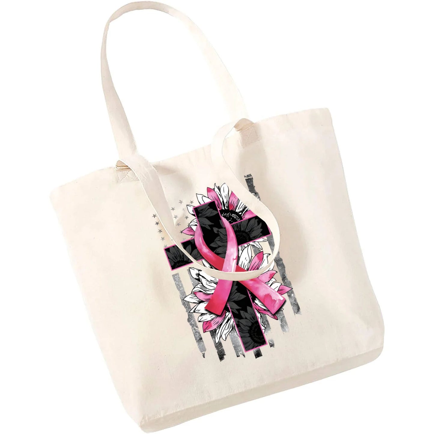 the TOTE - Breast Cancer Awareness Reusable Shopping Bag Large Top Handle Handbags