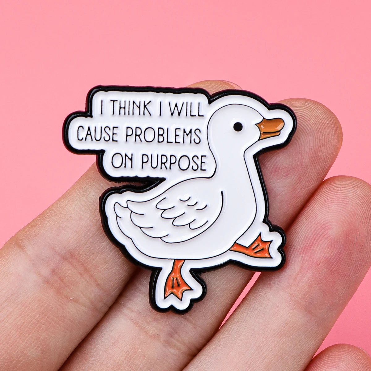 the SILLY GOOSE - Enamel Pins Badge, Collar Lapel Pin, Jewelry Birthday Gifts for Friends