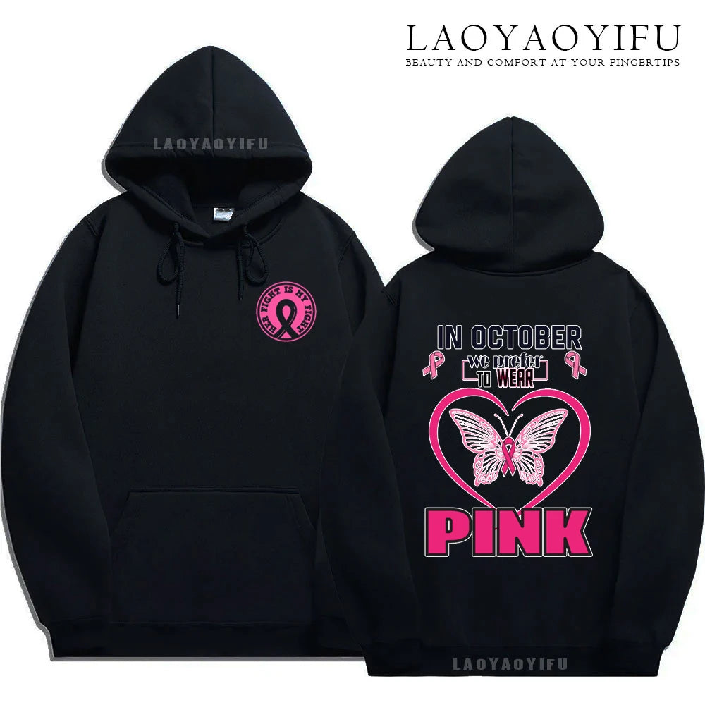 Family Pack Pink Awareness Ribbon Hoodies Survivor Support Winter Collection Spring and Autumn Pink Ribbon Breast Cancer Gifts