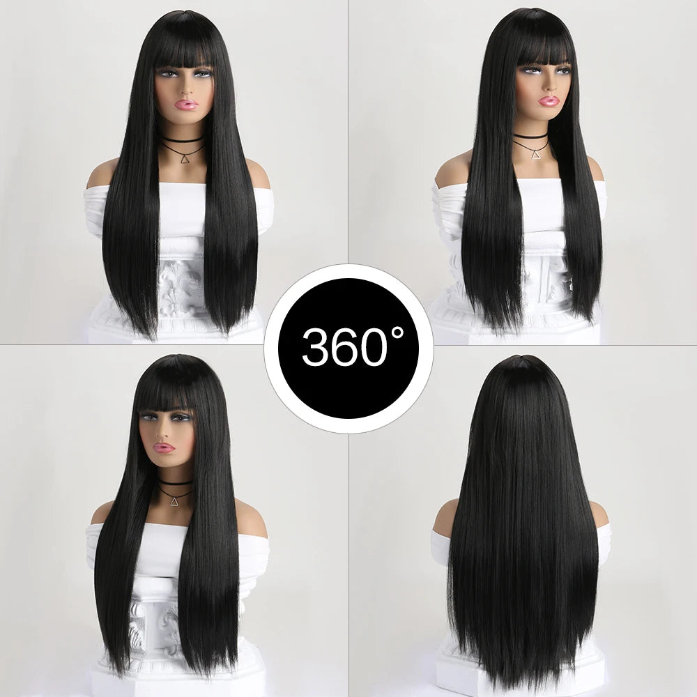 the GABRIELLE - 26Inch Color Wig, Long Straight Synthetic Wig for Women, Fashion Wig for for Daily Halloween Costume Party Cosplay 
