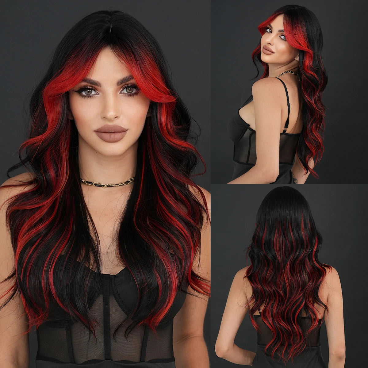 the X-WOMAN ROGUE - Layered Wig Synthetic Light Blue Wig for Women, Cosplay Resistant Fiber Highlight Blue Wavy Wigs with Fluffy Bangs