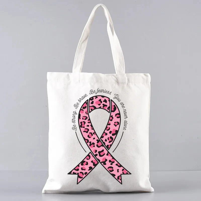 the TOTER - Pink Breast Cancer Awareness Printed Tote Women's Fashion