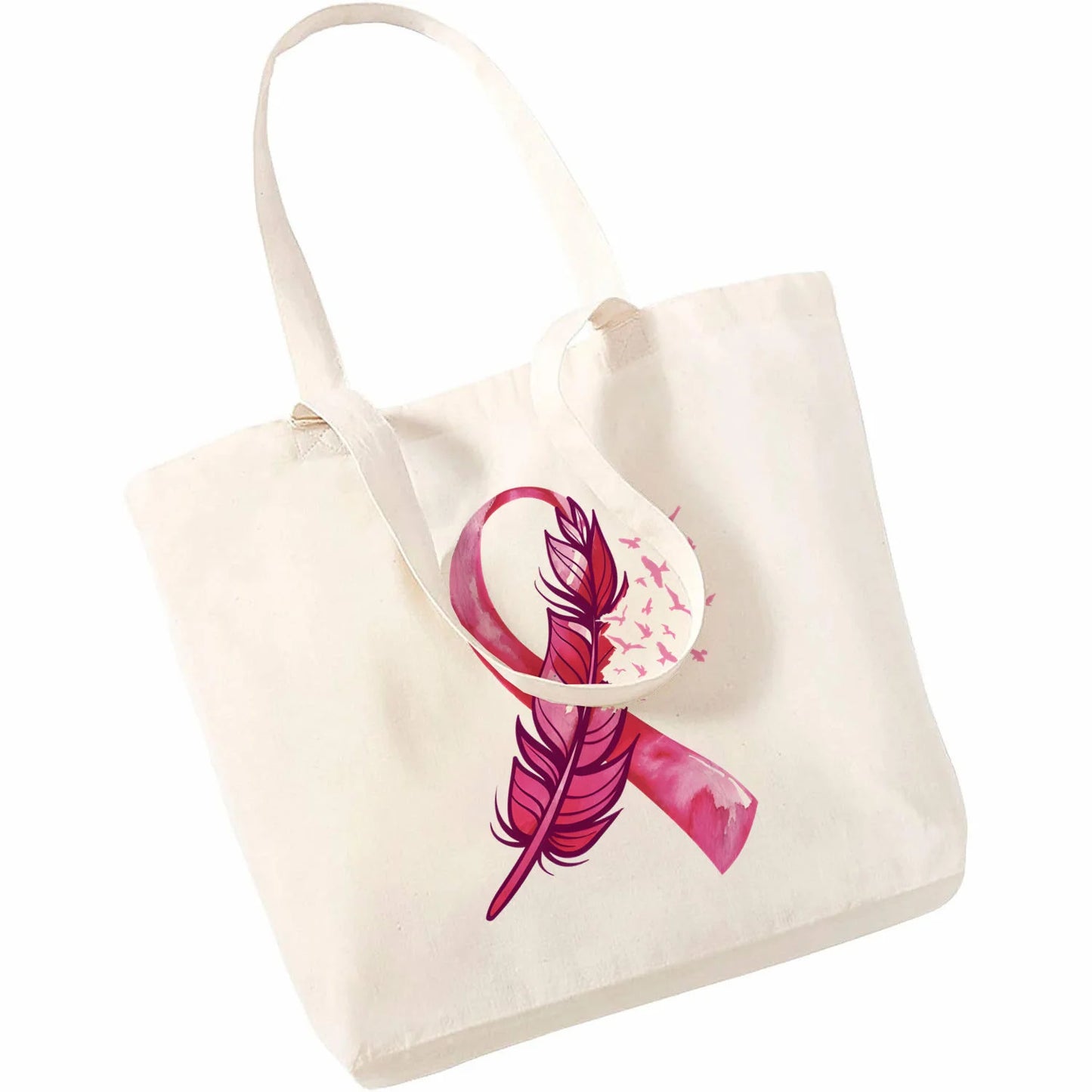 the TOTE - Breast Cancer Awareness Reusable Shopping Bag Large Top Handle Handbags