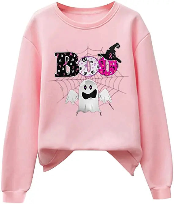 Pink Ribbon Breast Cancer Awareness Long Sleeve Breast Cancer Awareness Shirts for Women Wear Month T-Shirt In October