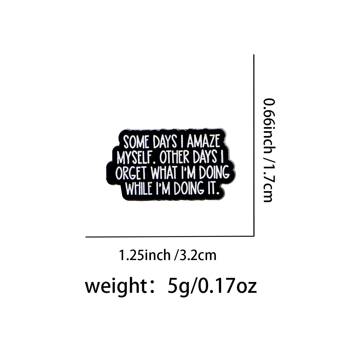 the FUNNY GIRL - Inspirational Sayings Enamel Pin, Funny Quotes Brooch Pins, Lapel Pins Badge Clothing Accessories Fashion Jewelry Gifts