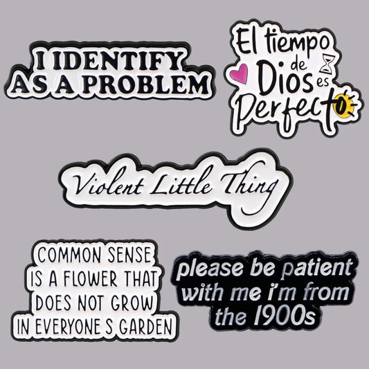 the FUNNY GIRL - Inspirational Sayings Enamel Pin, Funny Quotes Brooch Pins, Lapel Pins Badge Clothing Accessories Fashion Jewelry Gifts