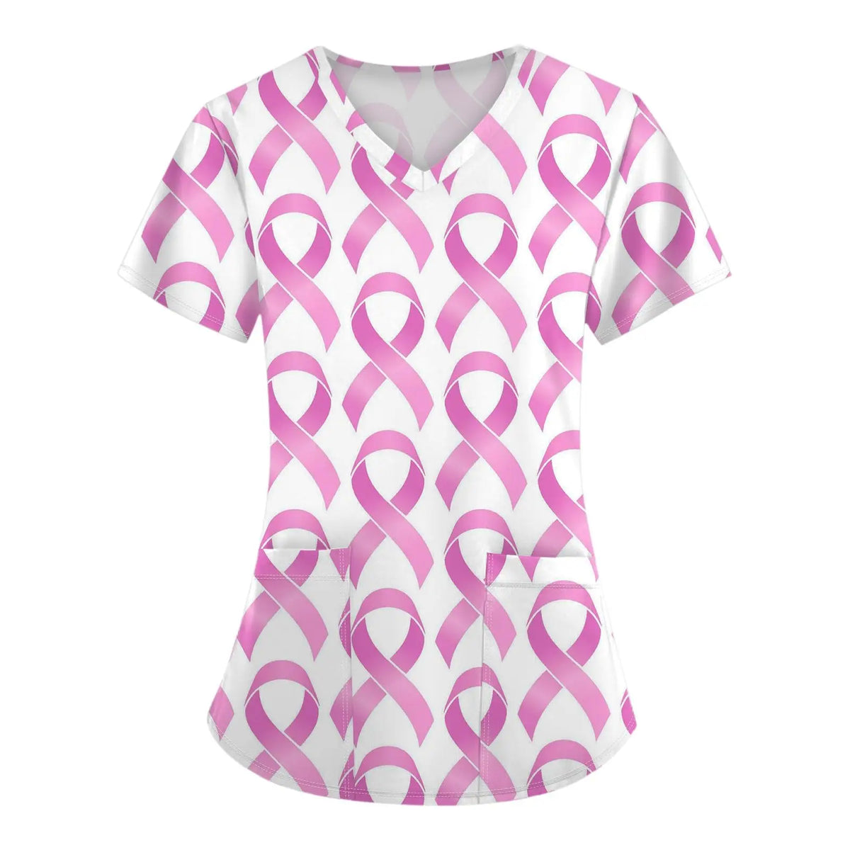 Bekky Ribbon the PINK RIBBON SCRUBS - Women's Medical Uniform Fashion Ribbon Print ...