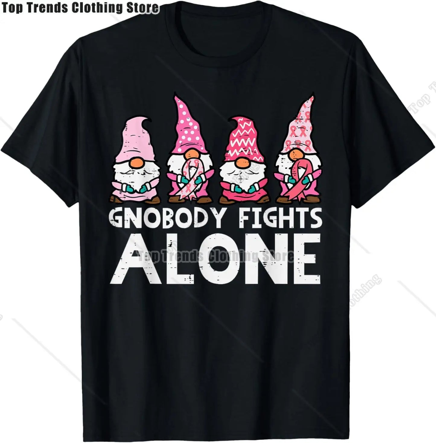 In October We Wear Pink Ghost Witch Breast Cancer Awareness T-Shirt Cosplay Clothes Streetwear Tee Shirt Plus Size Tops