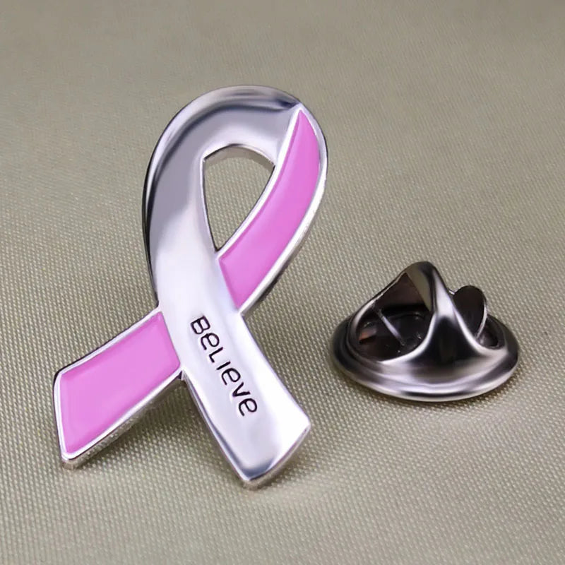 Bekky Ribbon the BREAST CANCER AWARENESS - Pink Ribbon Lapel Pins/Brooches – Becky's ...
