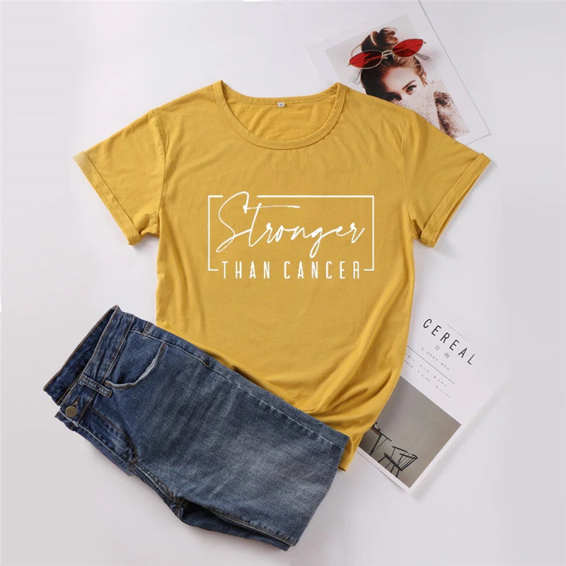 the STRONGER THAN CANCER - Cancer Survivor T-Shirt
