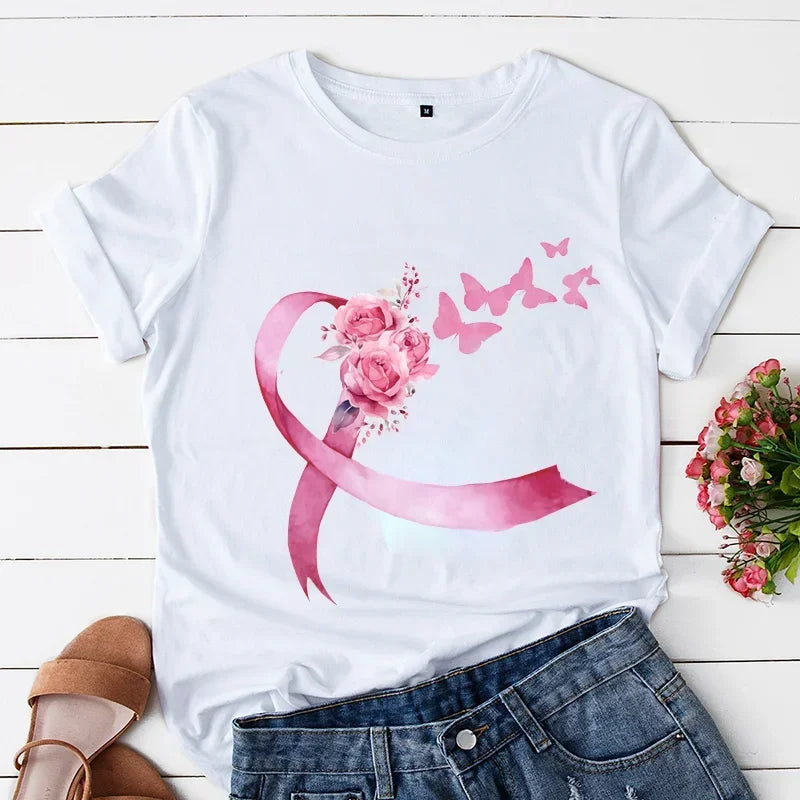 the I AM THE STORM - Breast Cancer Fight Retro Graphic T-Shirts
