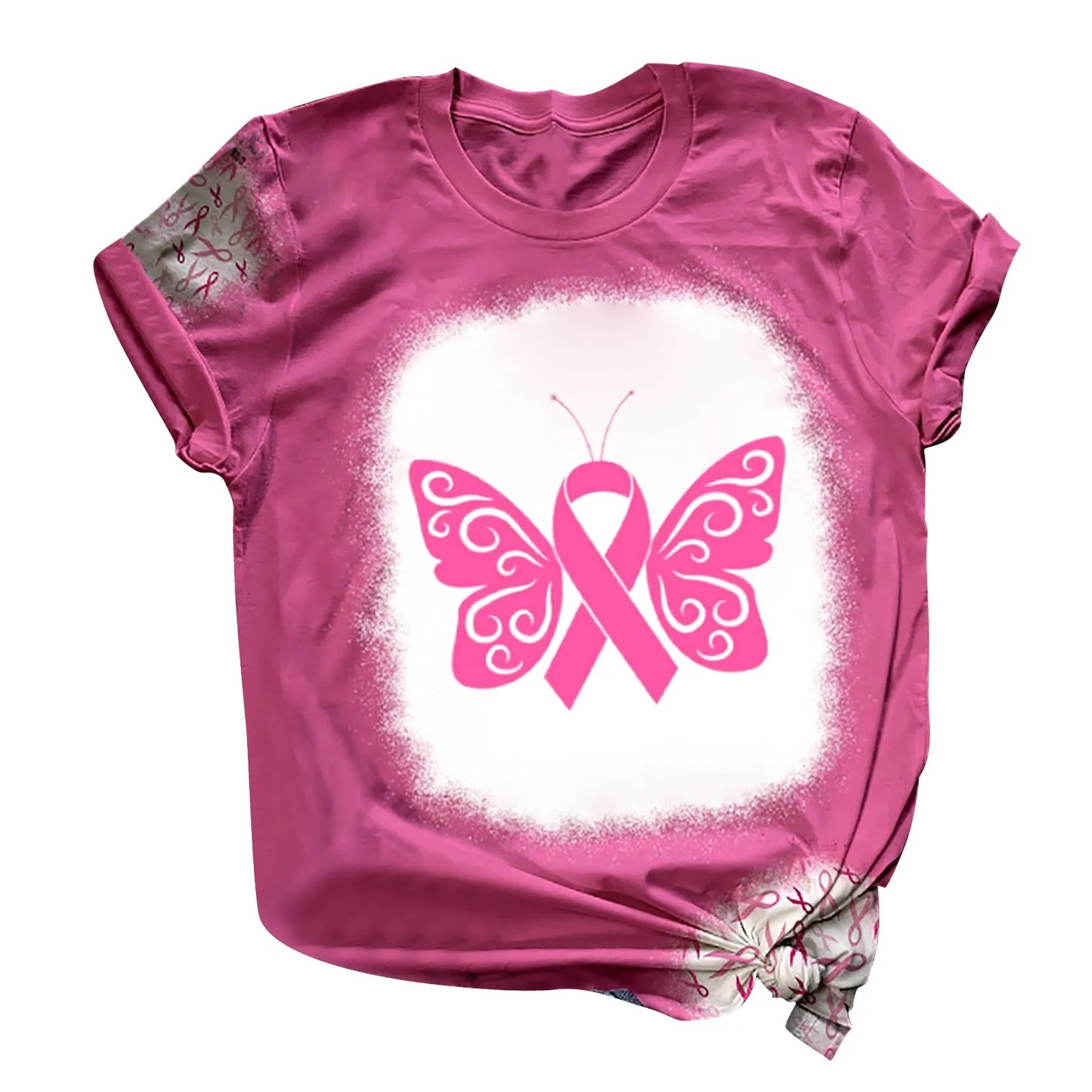 the COMEBACK - Breast Cancer Awareness Women T-shirt October Pink Tops Round Neck Short Sleeve Graphic T Shirts Female Tees