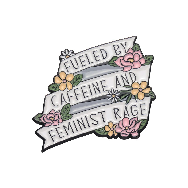 Girl Power Enamel Pins She Believed She Could So She Did Brooches Bag Clothes Lapel Badges Feminist Jewelry Gift for Friends