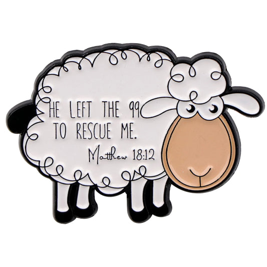 the MATTHEW 18:12 - Sheep Enamel Pin, Inspired Brooch Pins, Lapel Pins Badge, Clothing Accessories Cartoon Jewelry Birthday Gifts