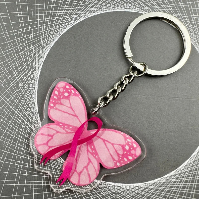 Bekky Ribbon the PINK RIBBON BUTTERFLY - Prevention of Breast Cancer Pink Ribbon Ke ...