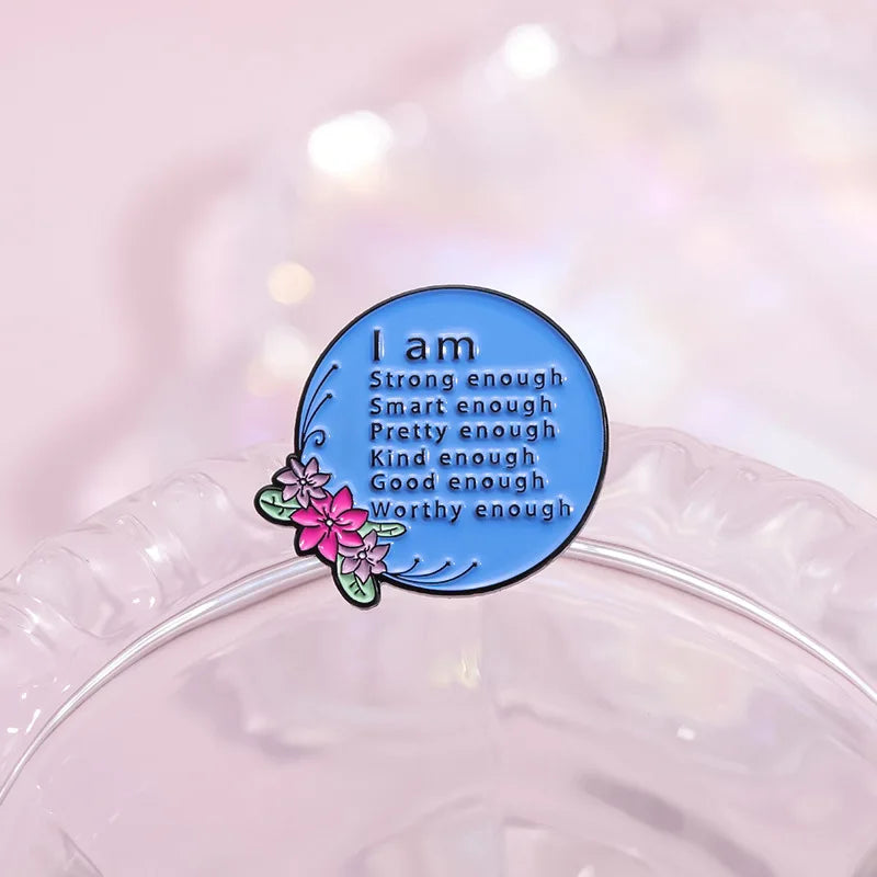 the LIMITED EDITION - Start Each Day with a Grateful Heart Enamel Pins, Custom Quotes Positive Phrase Metal Brooch Lapel Badge Jewelry Gift for Friends