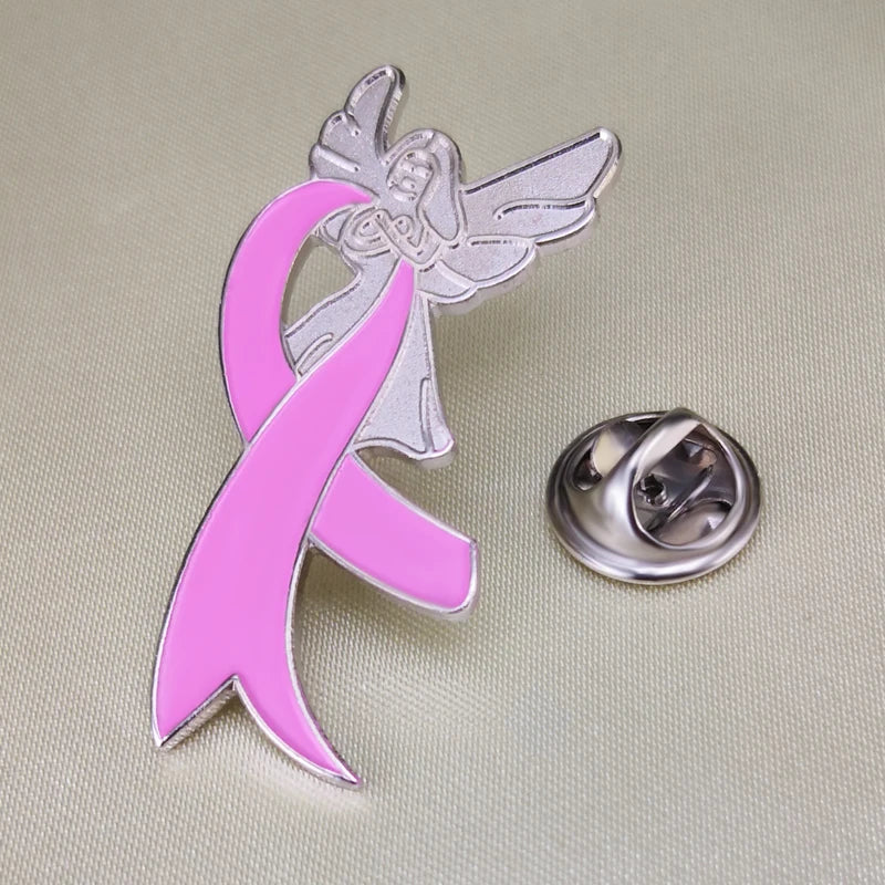 Bekky Ribbon the BREAST CANCER AWARENESS - Pink Ribbon Lapel Pins/Brooches – Becky's ...