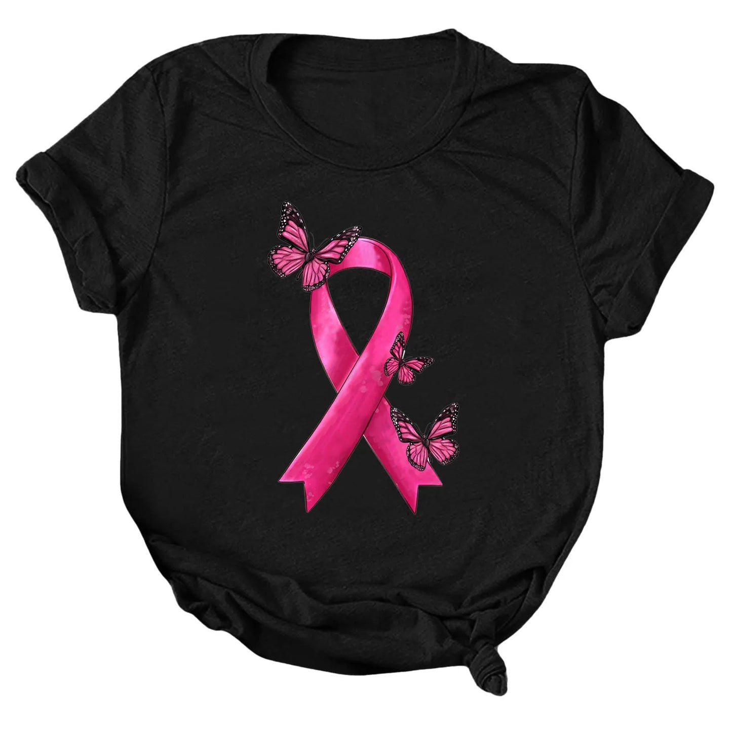 the STILETTO - Breast Cancer Graphic T-Shirts for Women Breast Cancer Awareness Tees