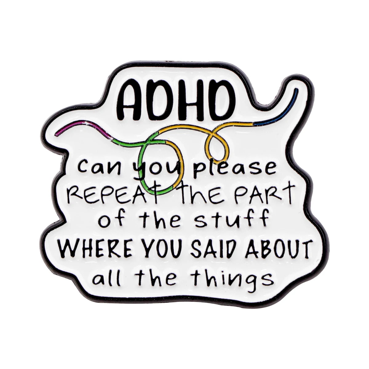 the MENTAL HEALTH - "On/Off Switch" Enamel Pin, ADHD Awareness Brooch Pins, Lapel Pins Badge Clothing Accessories Funny Jewelry Gift