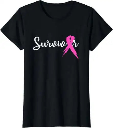 the SURVIVOR - Breast Cancer Awareness Pink Ribbon Survivor T-Shirt for Women