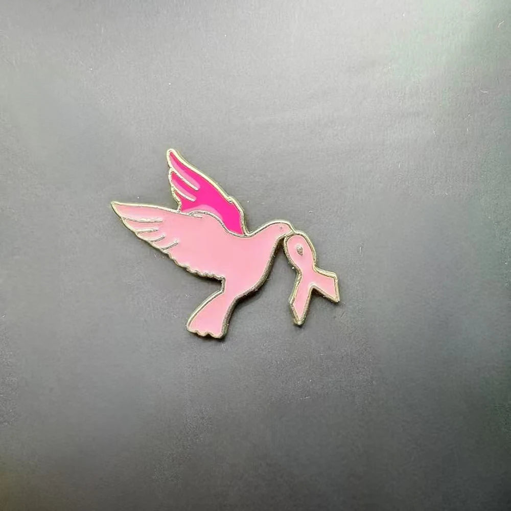 Breast Cancer Ribbon Brooch Breast Cancer Pin Breast Cancer Awareness Pin Pink Ribbon Badge For Support Fashion Accessories