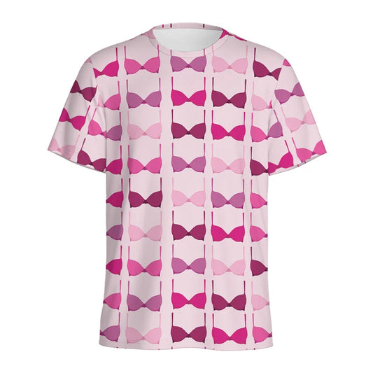 the PINK MAN - Breast Cancer Awareness 3D Printed T Shirt Fashion Pink Ribbon Pattern T-Shirt, Loose Short Sleeves Round Neck Tee Shirts