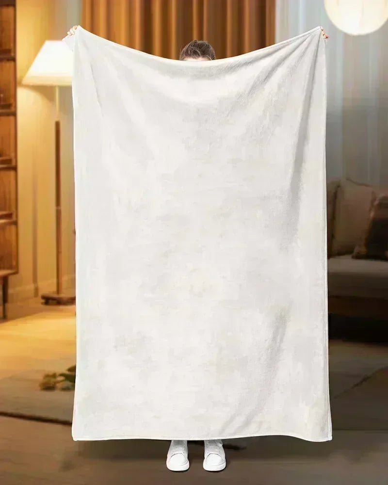 the WARRIOR WOMAN - Breast Cancer Awareness Throw Blanket, Ultra Soft Cozy Flannel Blanket for Bed, Sofa Living Room Perfect Gift for Women