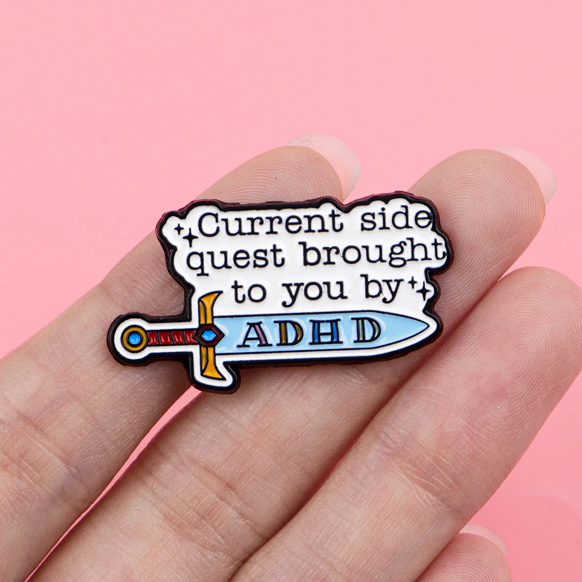 the SARCASTIC GAL - Enamel Pins ADHD Brooch Badge on Backpack Lapel Pin, Costume Accessories Fashion Jewelry Gifts
