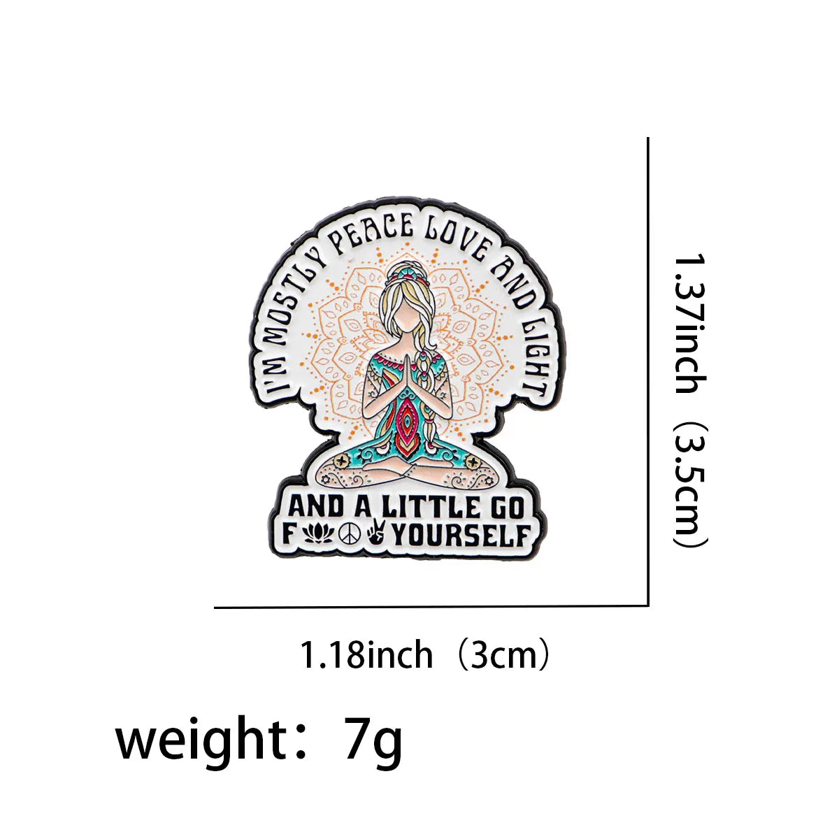 the ZEN MAMA - Funny Yoga Enamel Pin, Humorous Quote Brooches for Women, Lapel Pins Badge