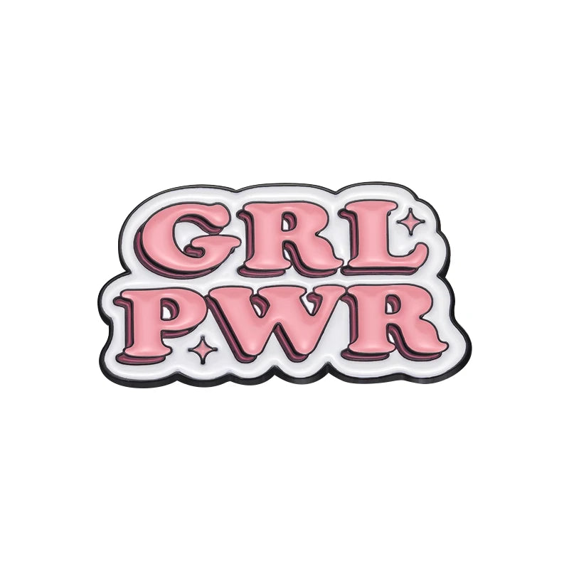 Girl Power Enamel Pins She Believed She Could So She Did Brooches Bag Clothes Lapel Badges Feminist Jewelry Gift for Friends