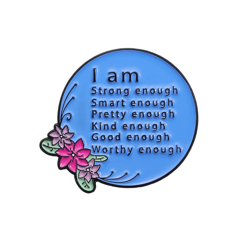 the LIMITED EDITION - Start Each Day with a Grateful Heart Enamel Pins, Custom Quotes Positive Phrase Metal Brooch Lapel Badge Jewelry Gift for Friends