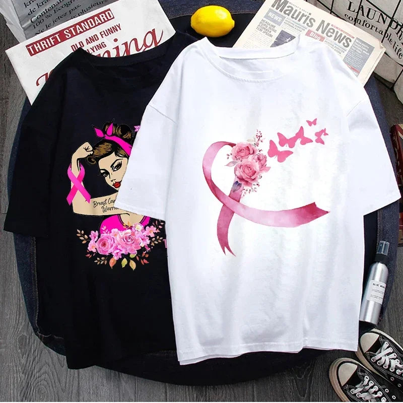 the I AM THE STORM - Breast Cancer Fight Retro Graphic T-Shirts