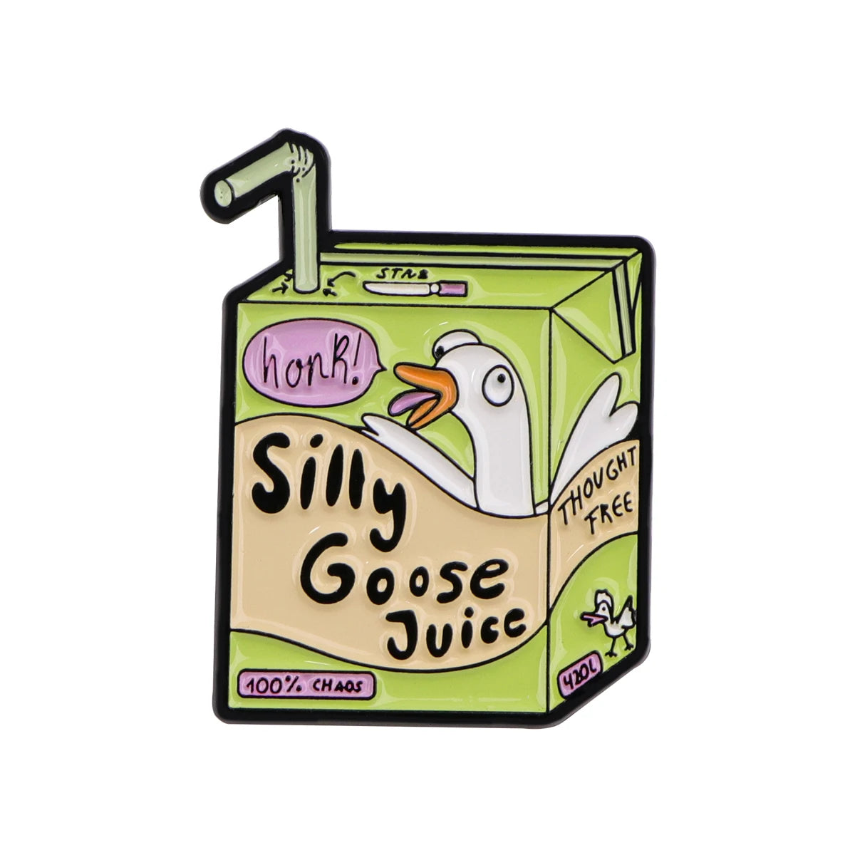 the SILLY GOOSE - Enamel Pins Badge, Collar Lapel Pin, Jewelry Birthday Gifts for Friends