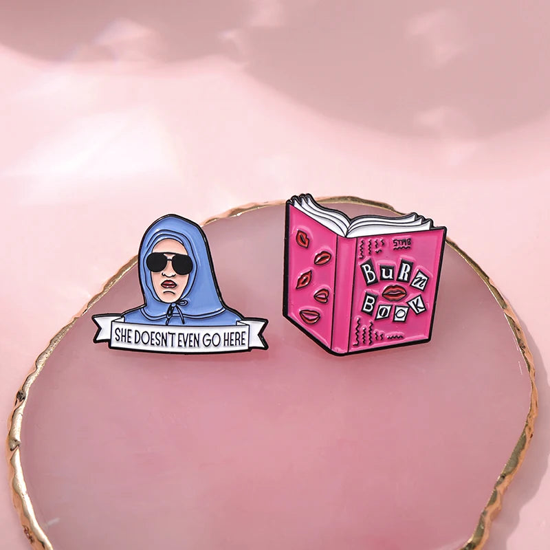 the MEAN GIRLS - Enamel Pins Custom Brooches Lapel Badges Cartoon Campus Youth Movie Jewelry Gift for Friends