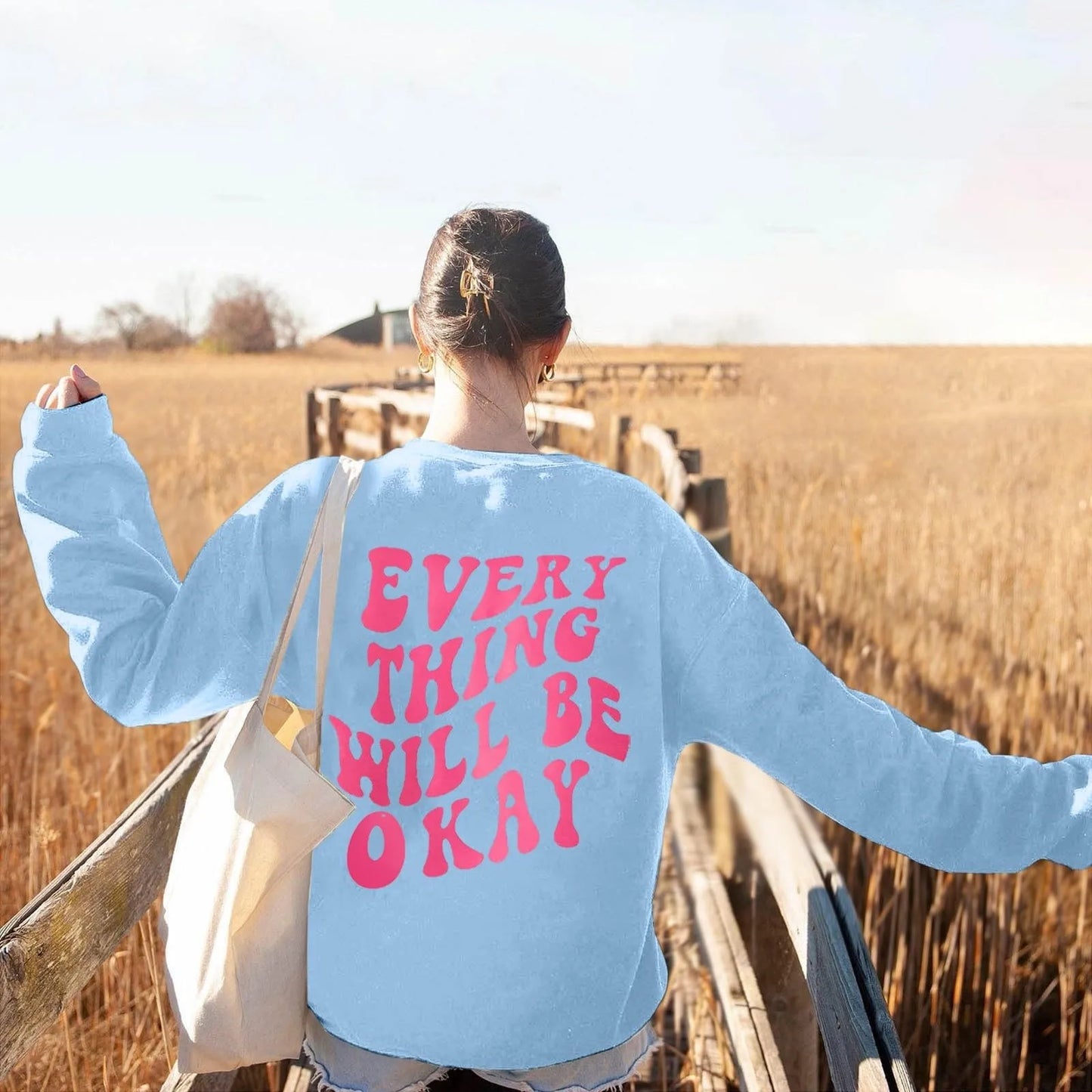 Autumn Hoodies For Women Long Sleeve Sweatshirt Casual Round Neck Loose Pullover Sudaderas Con Capucha Para Mujer