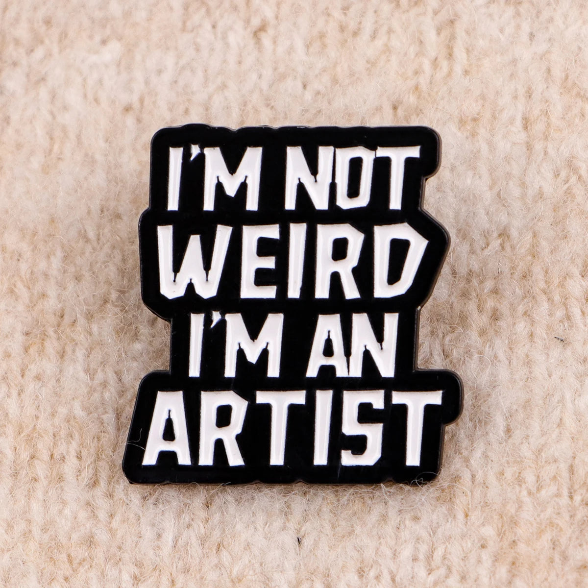 the STAY WEIRD - Funny Phrase Pin Badge Lapel Brooch Costume Accessories Fashion Jewelry Gifts