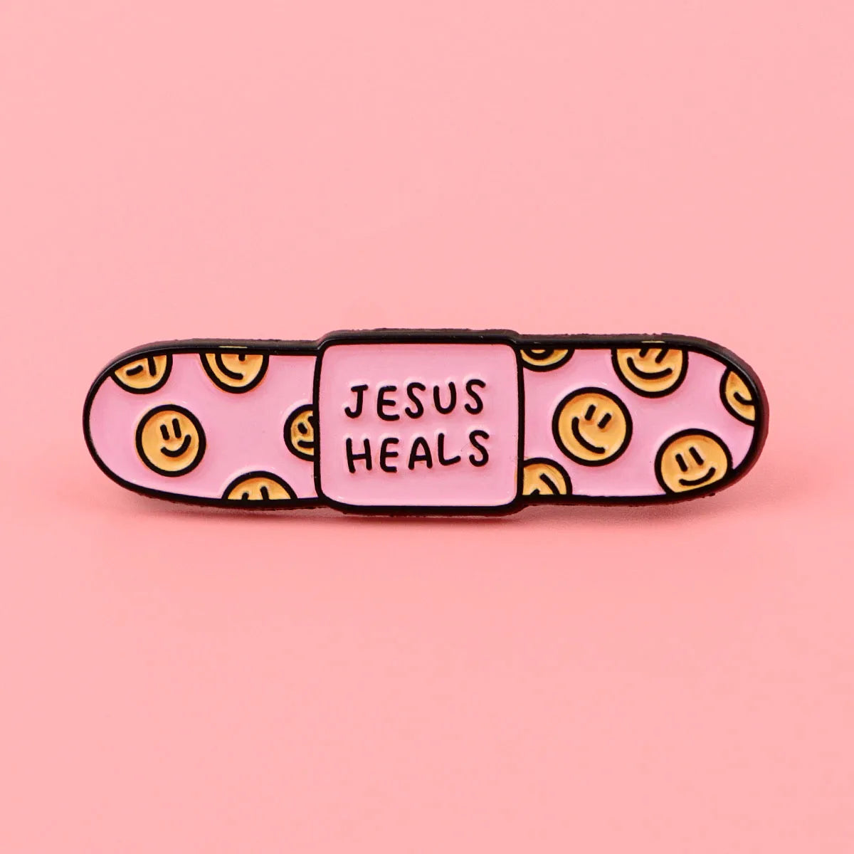 the JESUS HEALS - Jesus Heals Band-Aid Enamel Pin, Kawaii Lapel Pins for Backpacks Cartoon Badges Cute Brooch for Clothes Jewelry Gifts for Friends