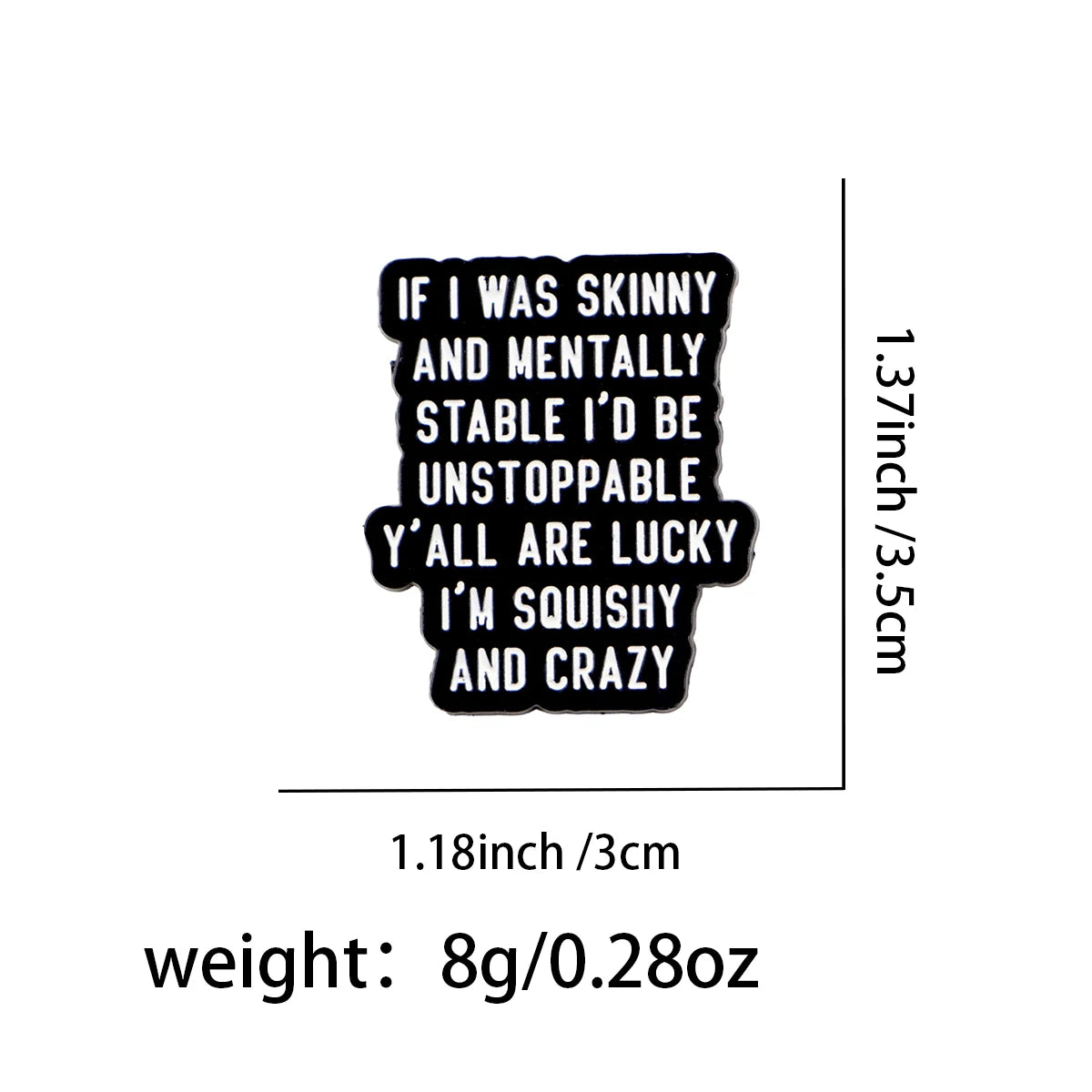 the FUNNY GIRL - Inspirational Sayings Enamel Pin, Funny Quotes Brooch Pins, Lapel Pins Badge Clothing Accessories Fashion Jewelry Gifts