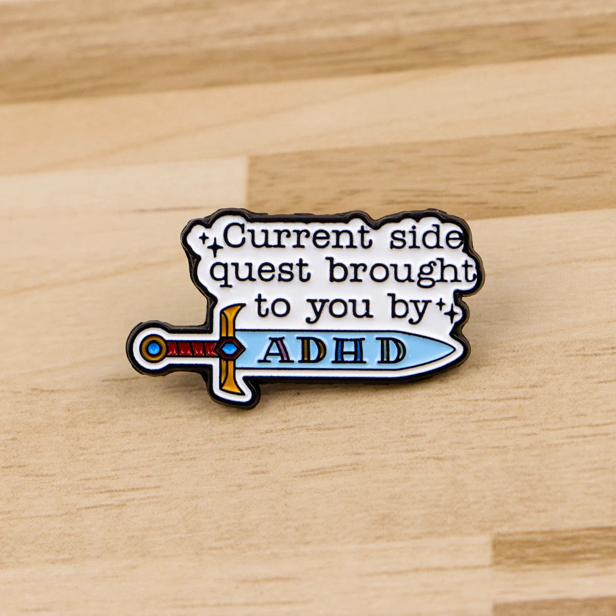 the SARCASTIC GAL - Enamel Pins ADHD Brooch Badge on Backpack Lapel Pin, Costume Accessories Fashion Jewelry Gifts