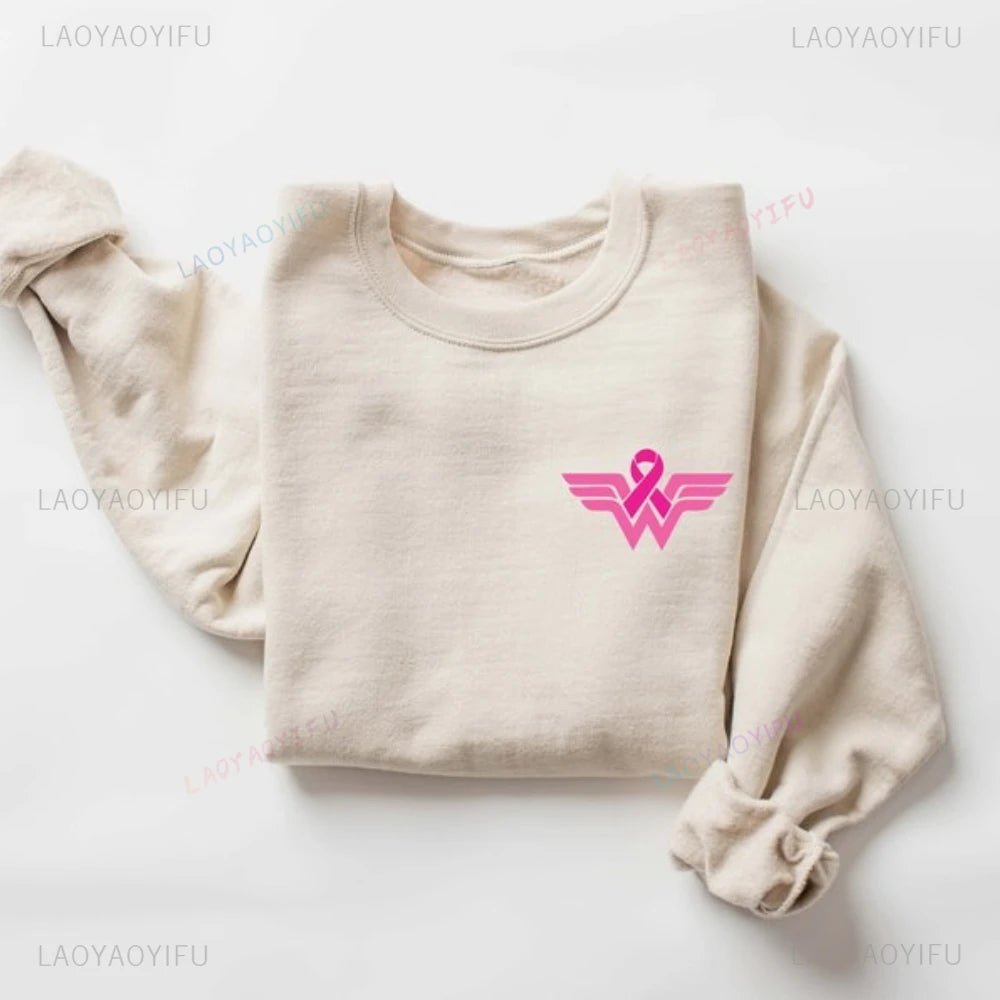 Breast Cancer Awareness Pink Day Sweatshirt Pink Ribbon Support The Fighters Admire The Survivors Hoodies Woman Man Hooded
