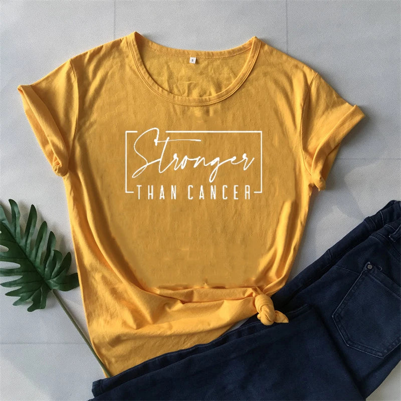 the STRONGER THAN CANCER - Cancer Survivor T-Shirt