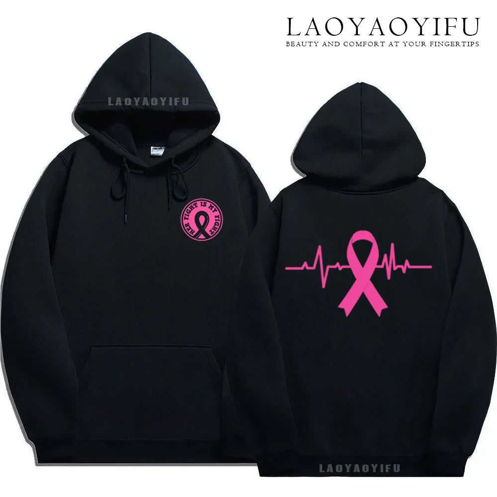 Family Pack Pink Awareness Ribbon Hoodies Survivor Support Winter Collection Spring and Autumn‌ Pink Ribbon Breast Cancer Gifts