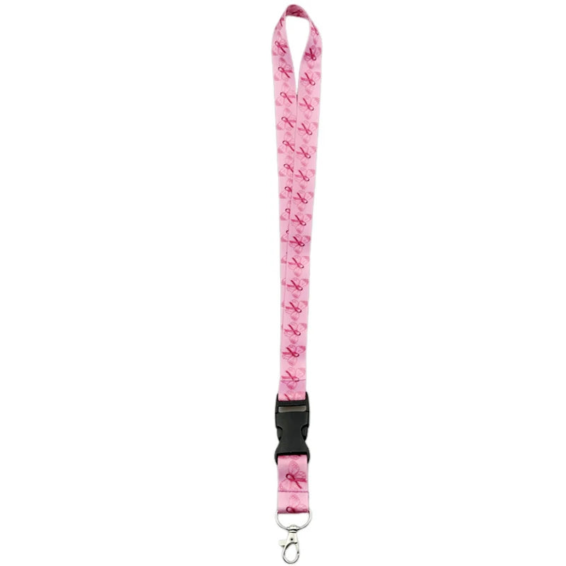 the VIP LANYARD - Prevention of Breast Cancer Pink Ribbon Women Lanyard, Neck Key Strap for Phone Keys ID Card
